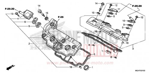 COUVERCLE DE CULASSE VFR1200XDF de 2015